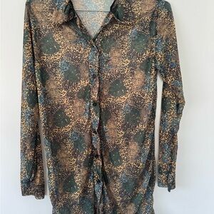 ANIMAL PRINT BEACH COVERUP